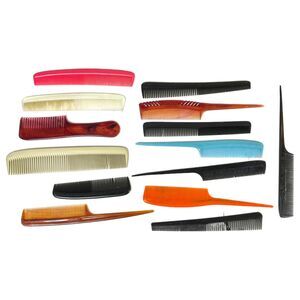 Vintage USA Made Plastic Hair Combs and Picks Lot of 14